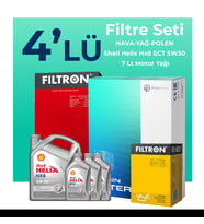 Filtron Mercedes E180 Filtre Bakım Seti Shell Motor Yağlı (2017-2019) 4 Lü