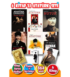 6 Kitaptan Oluşan Muhteşem Atatürk Seti (6 Kitap,Poster,Not Defteri,Ayraç)