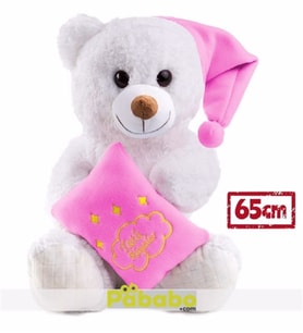 65 cm Tatlı Rüyalar Dileyen Peluş Ayıcık Pembe