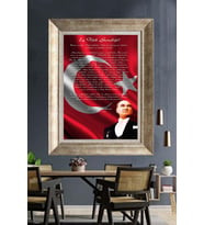 Gümüş Çerçeveli Atatürk Tablo ds136