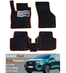 CHERY TİGGO8 AVANTGARDE (2024-2025) Uyumlu EVA Paspas Tam Set–Araca Özel,Su Geçirmez,Kolay Montaj