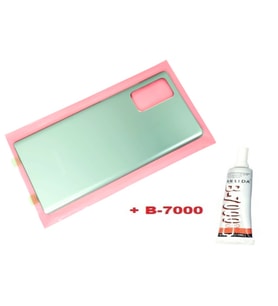 Samsung Galaxy NOTE 20 - SM-N980 Arka Pil Batarya Kapağı (CAM+B-7000) YEŞİL