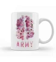 Bts Wings Logo Total Sakura Flowers Army Kpop Kupa Bardak Porselen