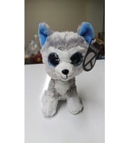 Peluş Büyük Parlak Gözlü Gri Kurt 15 cm