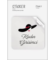 Paketleme Etiketi 4x4 Cm 70 Adet 2 sayfa Girişimci Kadın Sticker