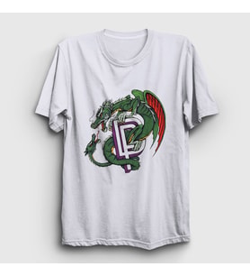 Presmono Unisex Beyaz Dragon Deep Purple Rock T-Shirt 423151tt