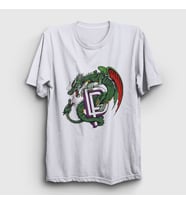 Presmono Unisex Beyaz Dragon Deep Purple Rock T-Shirt 423151tt