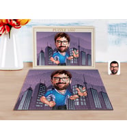 BK Gift Kişiye Özel Erkek Antrenör Karikatürlü 1000 Parça Profesyonel Puzzle-1