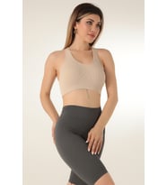 DoReMi Seamless Örme Çapraz Askılı Büstiyer (Taş)