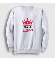 Presmono Unisex Beyaz Backgammon Queen Tavla Kraliçesi Oyun V2 Sweatshirt 417791tt (Beyaz)