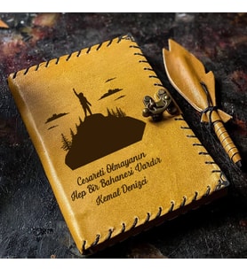 Cesareti Olmayanın Bahanesi Vardır Deri Defter (Taba)
