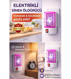Sinek Savar - Uv Işıklı Priz Tipi Sessiz Böcek Öldürücü Cihaz - Sinek Kovucu