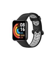 Watch 2 Spor Delikli Kordon - Siyah-Gri