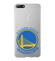 Huawei Y7 2018 Uyumlu Kapak Golden State Warriors Tasarımlı Şeffaf Silikon Kılıf