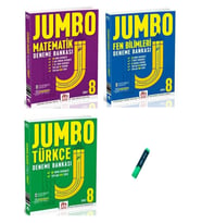 LGS 8. Sınıf Jumbo Serisi Matematik Türkçe ve Fen Bilimleri 3lü Set Denemeleri