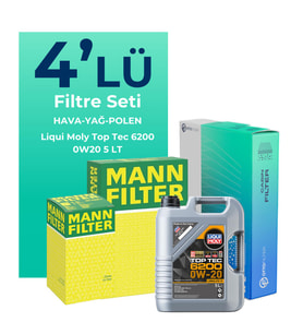 MANN Skoda SuperB 1.5 TSi Filtre Bakım Seti Liqui Moly Motor Yağlı (2017-2023) 4 Lü