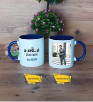 Sosyoloji Öğretmeni Kupa Bardak Lacivert Fotoğraflı Öğretmenler Günü Hediyesi