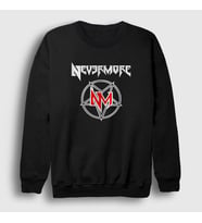 Presmono Unisex Siyah Logo V2 Nevermore Sweatshirt 167983tt