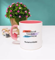 Teknoloji Tasarım Öğretmeni Kupa Bardak Pembe