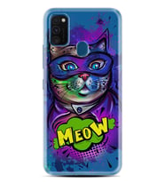 Samsung M21 M22 M23 M30 M31S M32 Kılıf Desenli Silikon Super Meow 1715