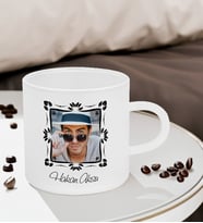 BK Gift Kişiye Özel Fotoğraflı Buzlu Cam Türk Kahvesi Fincanı-3, Sevgiliye Hediye, Arkadaşa Hediye, Anneye Hediye, Ofis Hediyesi