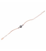 Diamond Line-Gülaylar Pembe Altın 8 Ayar Elmas Görünümlü Bileklik