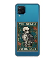 Samsung Galaxy A12 Uyumlu Till Death Tarot Kart Tasarımlı Şeffaf Telefon Kılıfı