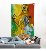 Pablo Picasso - Adam ve Çocuk Duvar Örtüsü - Homme et Enfant-7328