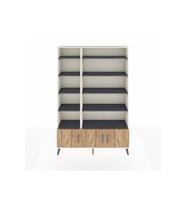 Arges Dolap 10 Raflı 3 Kapaklı 132x30x195 Aytaşı-Çam/Antrasit