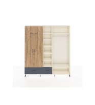 Arges Dolap 12 Raflı 2 Çekmeceli 2 Askılı 220x30x243 Aytaşı-Çam/Antrasit
