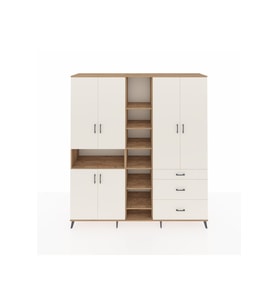 Hyperion Dolap 13 Raflı 3 Çekmeceli 6 Kapaklı 220x44x243 Çam-Aytaşı/Aytaşı