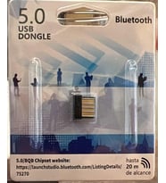 STORE Bluetooth 5.0 USB Adaptör, Mini Dongle Bluetooth Alıcı, PC Laptop Notebook İçin Kablosuz Bluetooth Çevirici, Windows 10/11 Tak Çalıştır USB Bluetooth Dongle