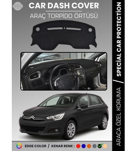 CITROEN C4 (2005-2020) Torpido Örtüsü Ön Göğüs Torpido Koruma Tam Uyum Çatlamayı Önler Kolay Montaj