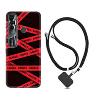 Tecno Spark 6 6 Go 8C 8 Pro 7 7 Pro Kılıf Boyun Askılı Silikon Danger 1372