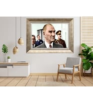 Gümüş Çerçeveli Atatürk Tablo a638