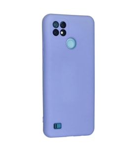 Realme C21 Kılıf Nano içi Kadife Silikon - Lila