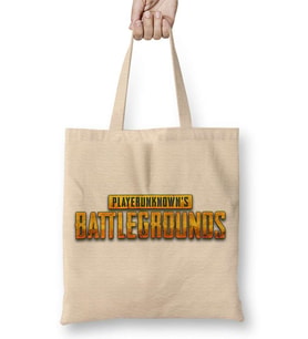 Pubg Logo PlayerUnknown's Battlegrounds Bez Çanta Uzun Saplı