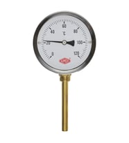 Termometre Alttan Çıkışlı Q100 - 0 - 160°C 15 Cm 1/2