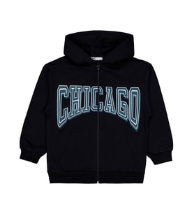 Civil Boys Chıcago Baskılı 10-13 Yaş Hırka - Siyah