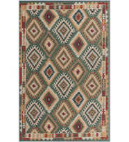 Eliana Home Baskılı, Yıkanabilir Kaymaz Taban Salon Halısı LNA1713 100x150 cm (Yeşil)