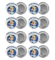Bugün Oruçluyum Çanta Rozeti Seti 8 Adet En Büyük Boy 5.8cm İğneli Broş