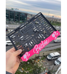 Barbie Özel Tasarım 3D Motosiklet Pleksi Plakalık