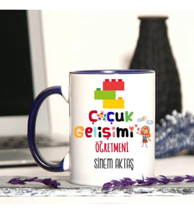 Çocuk Gelişimi Öğretmenine Özel Öğretmenler Günü Hediyesi Kişiye Özel Kupa Barda