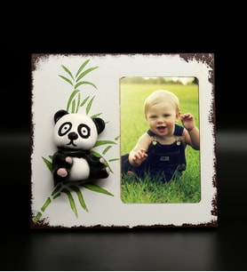 Kişiye özel Panda Özel Tasarım 3 Boyutlu Çerçeve