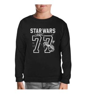 Star Wars - 77 Siyah Çocuk Sweatshirt