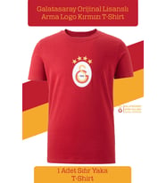 Galatasaray Orijinal Lisanslı Arma T-Shirt (Kırmızı)