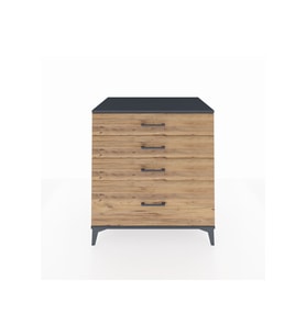 Kronos Şifonyer 4 Çekmeceli 88x59x96 Antrasit-Çam
