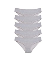 5 adet Süper Eko Set Likralı Kadın Slip Külot Gri