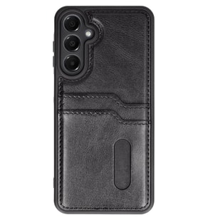 Galaxy A35 5G Kılıf Sara Kartvizitli Deri Kılıf - Siyah