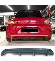 Vw Scirocco Mk1 Difüzör Parlak Siyah Sol Çiftli 2008 2010 2011 2012 2013 Arka-difizör-bodykit-ek